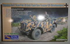 1:35 GECKO MODELS 35GM0073 : GERMAN 4X4 7.5CM PAK40 ATG TRACTOR C8 BEUTEWAGEN