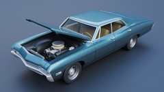 3d Printed 1/25 1968 Chevrolet Impala 4 Door Model Kit