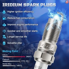 Iridium Spark Plugs 6 Pack 7316 TR551IX 7159 TR551GP Fits for 1998-2008 Ford