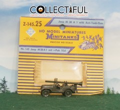 ROCO – HO MODEL MINITANKS – #Z-145 JEEP M38 A1 ANTI-TANK GUN – ON CARD 🔥AUSTRIA