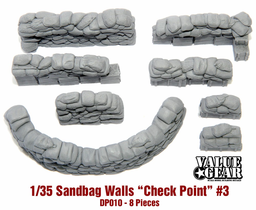 1/35 Sandbag Walls (Check Point #3) – Value Gear Details DP010