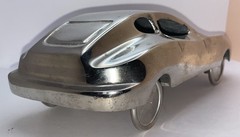 Vintage CAR ART Cast Chrome Metal 11.5” Lotus? 2 Pounds JIM DUDEN COLLECTION