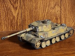 Vintage Hand Painted German VK 45.01 (P) Porsche Tiger Tank