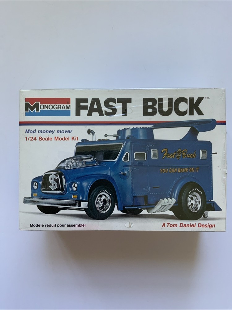 1995 Tom Daniel’s Fast Buck 1/24 Armored Truck Monogram #7533 Model Kit Sealed