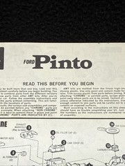 AMT ’75 Ford Pinto T465 Instructions Original Manual Model 1974