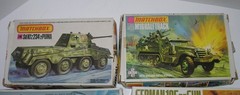 LOT of 7 Military Model Kits- Matchbox Hasegawa Nitto Fujima Complete open box