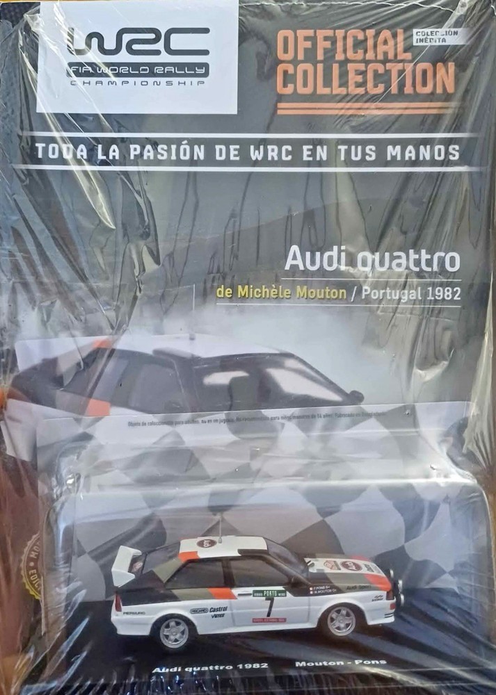 UNUSED WRC AUDI QUATTRO MOUTON 1982 1:43 RALLY SCALE MODEL 1:43 BUBBLE DIECAST