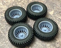 1/24 Scale: 18-Inch “Off-Road Western Cyclone” Wheels W/ Mud Tires;Jeep, Resin