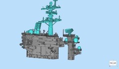 1 /700 island structure of the U.S. Nimitz-class aircraft carrier Unpainted