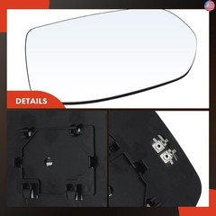 A-Premium Right Passenger Side Heated Mirror Glass with Backing Plate –
