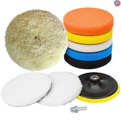 10pcs Polishing Buffing Pads for Drill – 6 Inches Car Polishing kit, Car Foam