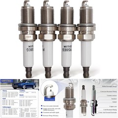 Iridium Spark Plug Pack Of 4 Compatible Audi A3 A4 A5 A6 Q3 Q5 R8 RS5 TT VW CC