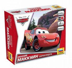 ZVEZDA 2012 1/43 Disney Pixar Cars Lightning McQueen Snap-Fit Model Kit