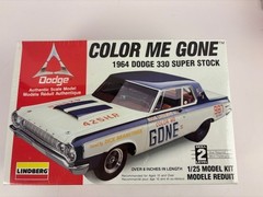 Vintage Lindberg “Color Me Gone” 1964 Dodge 330 Super Stock Model Kit sealed BX