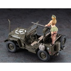 Hasegawa #52283 1/24 SP483 1/4t 4×4 Truck w/Cal. 50 M2 Machine Gun and Blond Gir