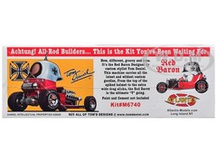 SKILL 2 MODEL KIT RED BARON SHOW ROD 1/24 SCALE BY ATLANTIS ALM-6740