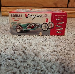 Vintage Amt Double 3 In 1 Dragster 1/25 Scale Model Parts Kit
