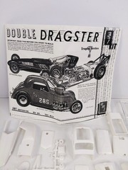 AMT 1961 ISSUE FIAT AND DRAGSTER 3 in 1 DOUBLE DRAGSTER MODEL KIT T-161
