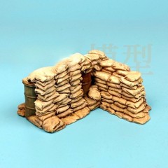 Diorama 1/35 Sandbag Walls Trench Bunker Tank Military Scene Model Uncolored