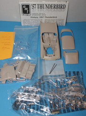 PARTS LOT 1957 Ford THUNDERBIRD 1/25 scale AMT #6516 incomplete T-Bird model kit