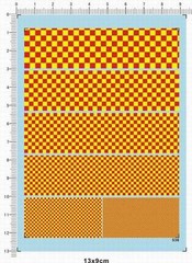 1/43 1/24 1/12 1/20 F1 Red Yellow chequered flag Grid danger caution Model Decal