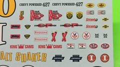 1937 Chevy 1/25 AMT Waterslide Decal Sheet Vintage Style Sponsor Stovebolt