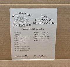 1985 Grumman Kurbmaster Step Van 1/25th Scale Resin Cast Kit Cast By RCRC