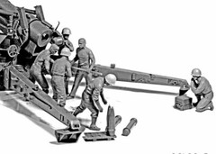 Master Box 3577 US Artillery Crew WWII Plastic Model Kit For Kids 1/35 scale