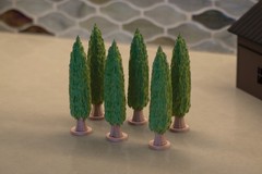 1/64 Scale Trees Set of 6 Diorama Scenery Diecast Car Display S Scale Model 5in