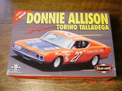 Polar Lights Nascar #27 Ford Torino Donnie Allison Model BOX ONLY 1/25 UPRM
