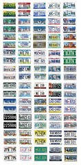 1/43 scale model car assorted USA 2020 license plates state tags 1:43