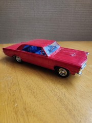 THREE VINTAGE BUILT MODELS -Mustang, GTO, and Mercury cruiser
