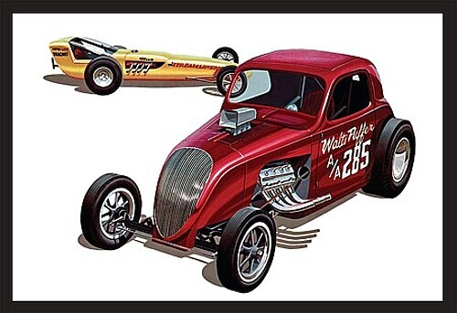 AMT Fiat Double Dragster – Plastic Model Car Vehicle Kit – 1/25 Scale – #1380