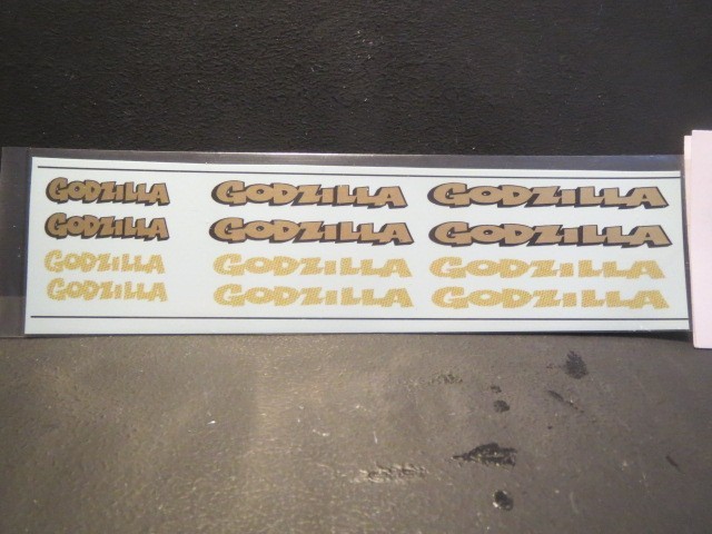 NEW! Godzilla “Spun Gold” 1/25 Decals from Fremont Racing Specialties