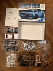 Aoshima 1/24 LB-WORKS Nissan Skyline KENMARY 2Dr 2014 Ver Plastic Model Kit USED