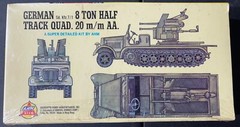AHM German 8 Ton Half Track Quad. 20 m/m AA 552 1/72 FS NEW Model Kit