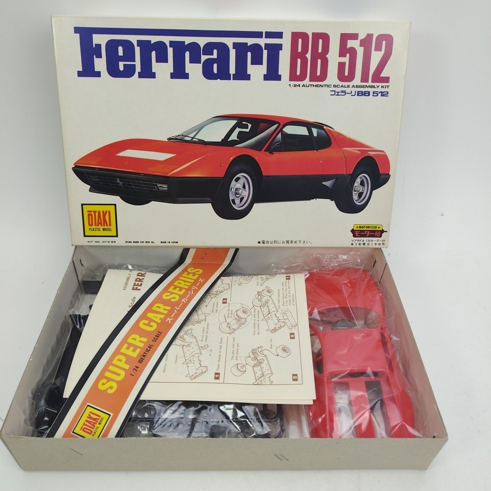 OTAKI 1:24 Scale Ferrari BB 512 Motorized Plastic Model Kit OT3-95 NEW & SEALED