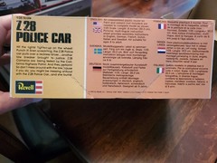 REVELL 1/25 Rare/Vtg CHEVY CAMARO Z28 POLICE CAR 7210 New Open Box Complete