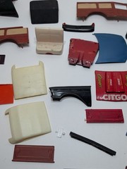 ✨VINTAGE✨ Model Kit Junkyard Graveyard Car Parts LOT Of Car Hoods Hard Tops Door