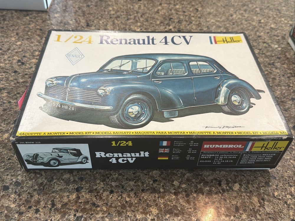 HELLER 1/24 SCALE RENAULT 4CV KIT! CIRCA 1988! VMCP!