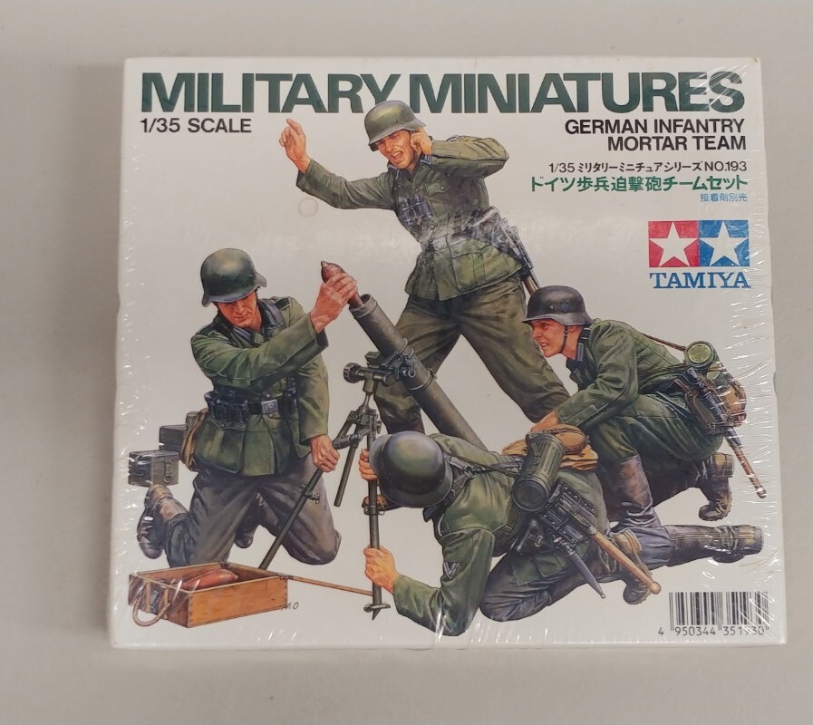 Tamiya 1:35 German Infantry Mortar Team Military Miniatures / NOS – SEALED