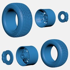 1/24 Resin 15 inch American Racing Vector Wheels, BFGoodrich Radial T/A Tires