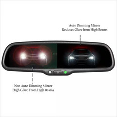 10.5 In. OEM Rear View Mirror/4.3 In. LCD Scree, Dimming, Adjustable Guide Line,
