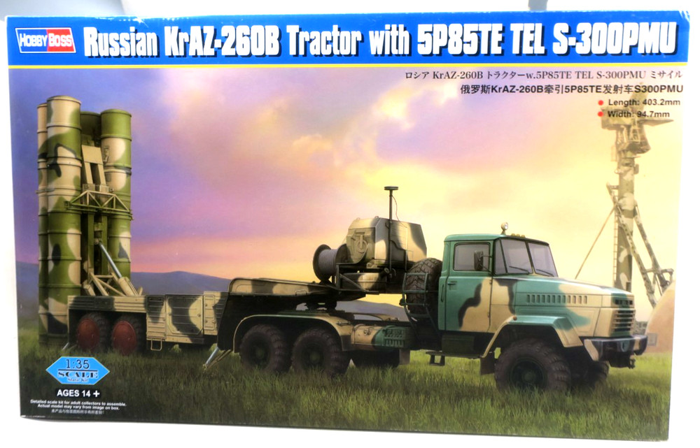 Hobby Boss 1/35 Russian KrAZ-260B Tractor With 5P85TE TEL Model Kit #85511