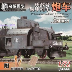 1/72 Scale Polish Brave Armored Train Static Figure Gun Carriage Locomotive
