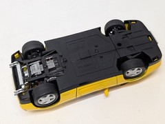 2 Racing Yellow Vintage Model Sports Cars Ferrari 348ts, Aston Martin V8 Vantage