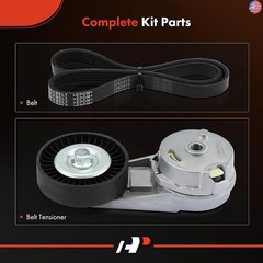 A-Premium Engine Serpentine Belt Drive Kit Compatible with Chevrolet, Pontiac