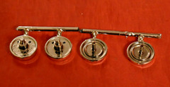 AMT 1969 Ford Galaxie Chrome Revese Wheel Backs 1/25