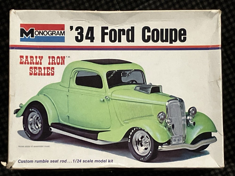 1973 Monogram ‘34 Ford Coupe 1:24 Scale Model Kit 8281-0270
