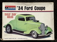 1973 Monogram ‘34 Ford Coupe 1:24 Scale Model Kit 8281-0270